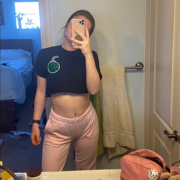 Brandy Melville Pants - brandy melville rosa sweatpants <3